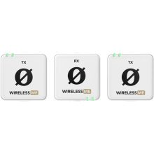 RODE WIRELESS ME FEHÉR DUAL ULTRA KOMPAKT DIGITÁLIS VEZETÉK NÉLKÜLI MIKROFON RENDSZER KÉT ADÓVAL, ADÓKBA ÉS VEVŐBE ÉPÍTETT MIKROFONNAL  (WIMEDUAL)