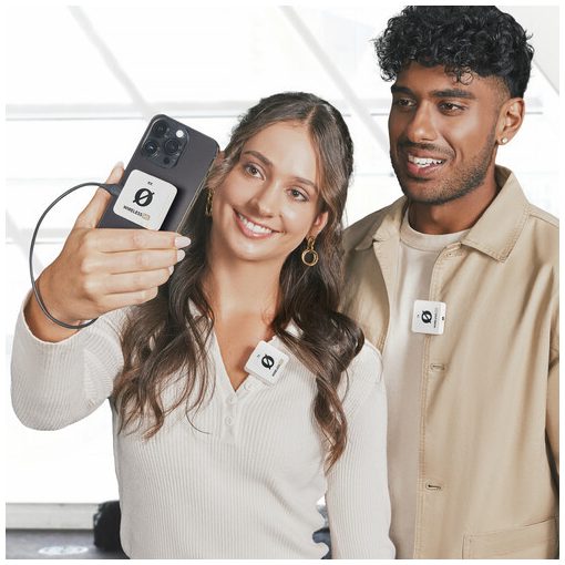 RODE WIRELESS ME FEHÉR DUAL ULTRA KOMPAKT DIGITÁLIS VEZETÉK NÉLKÜLI MIKROFON RENDSZER KÉT ADÓVAL, ADÓKBA ÉS VEVŐBE ÉPÍTETT MIKROFONNAL  (WIMEDUAL)