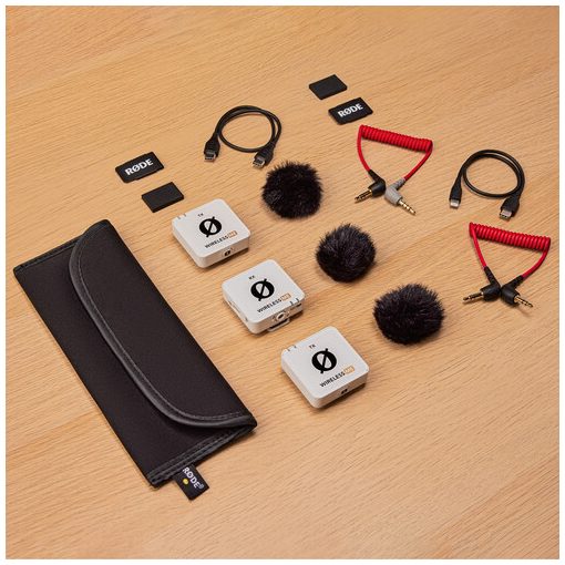 RODE WIRELESS ME FEHÉR DUAL ULTRA KOMPAKT DIGITÁLIS VEZETÉK NÉLKÜLI MIKROFON RENDSZER KÉT ADÓVAL, ADÓKBA ÉS VEVŐBE ÉPÍTETT MIKROFONNAL  (WIMEDUAL)