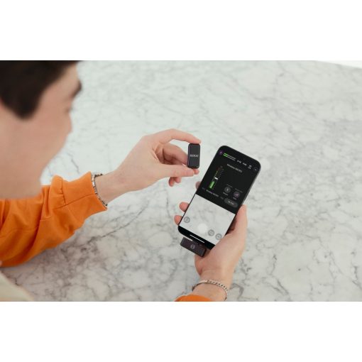 RODE Wireless Micro-L ultra kompakt két csatornás vezeték nélküli mikrorofonrendszer Lightning csatlakozóval, fekete