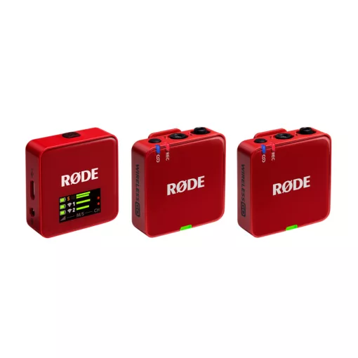 RODE Wireless GO GEN3 két csatornás vezeték nélküli mikrofon rendszer, piros