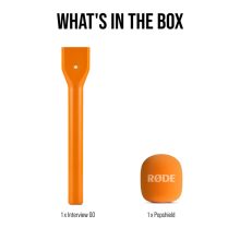 RODE Interview GO mikrofonfogó nyél vezeték néküli mikrofonokhoz, narancssárga