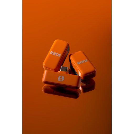 RODE Wireless Micro-C két csatornás kompakt vezeték nélküli mikrofon (USB-C), narancssárga