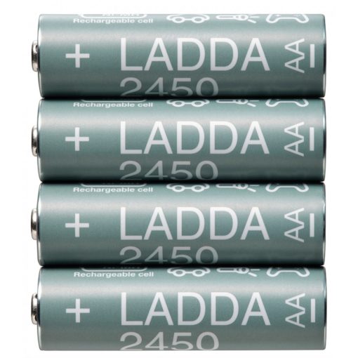 IKEA LADDA 4 db akkumulátor 1.2V 2450mAh AA
