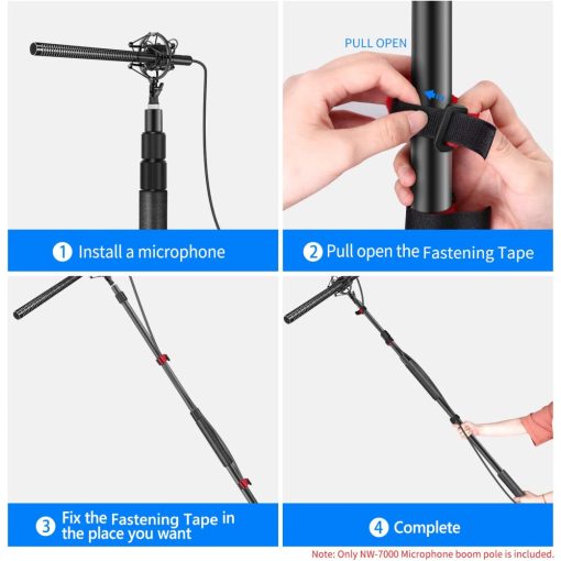 Mikrosat Kézi Boom Kar Mikrofonhoz (97cm - 250cm)