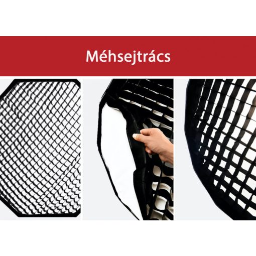 Mikrosat Méhsejtrács - 8Clicks Ernyőként Nyitható Octoboxhoz 150cm