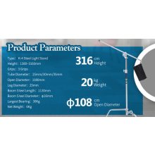 Jinbei K4 C-Stand Állvány (max. 20kg, 316cm)