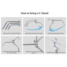 Jinbei K4 C-Stand Állvány (max. 20kg, 316cm)