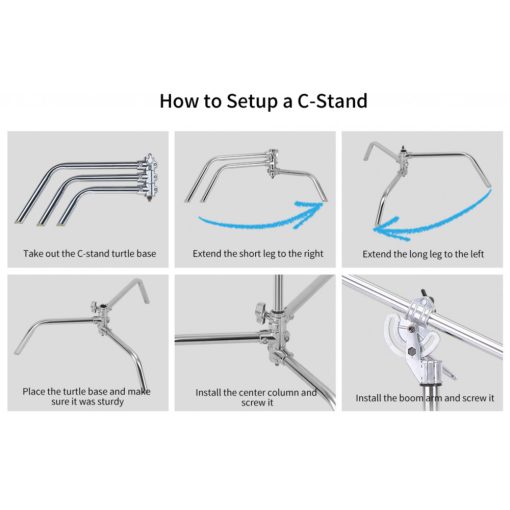 Jinbei K4 C-Stand Állvány (max. 20kg, 316cm)