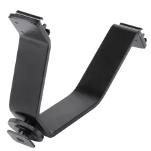 Mikrosat V-alakú hármas univerzális vakupapucs Adapter - S méret - Led lámpához, monitorhoz, mikrofonhoz
