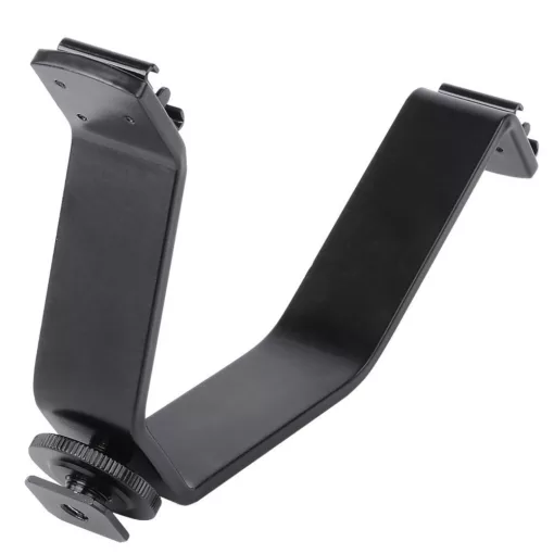 Mikrosat V-alakú hármas univerzális vakupapucs Adapter - S méret - Led lámpához, monitorhoz, mikrofonhoz