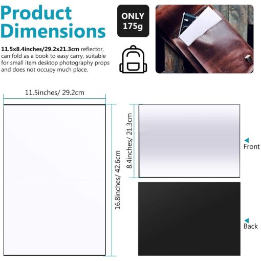 Mikrosat RE223 3in1 Összehajtható Karton Derítőlap - A3  (Ezüst/Fekete/Fehér)