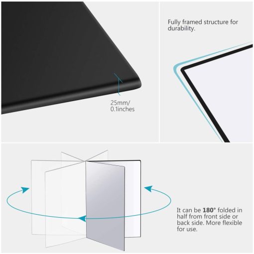 Mikrosat RE223 3in1 Összehajtható Karton Derítőlap - A3  (Ezüst/Fekete/Fehér)