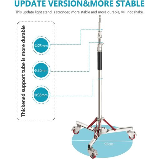 Mikrosat FR-3030 Lámpaállvány, kerekekkel (3m, 30kg)