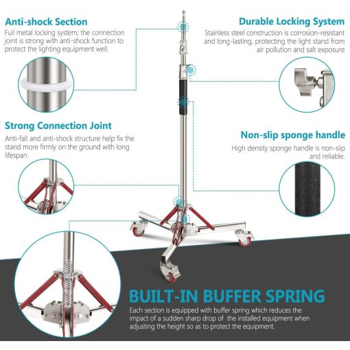 Mikrosat FR-3030 Lámpaállvány, kerekekkel (3m, 30kg)