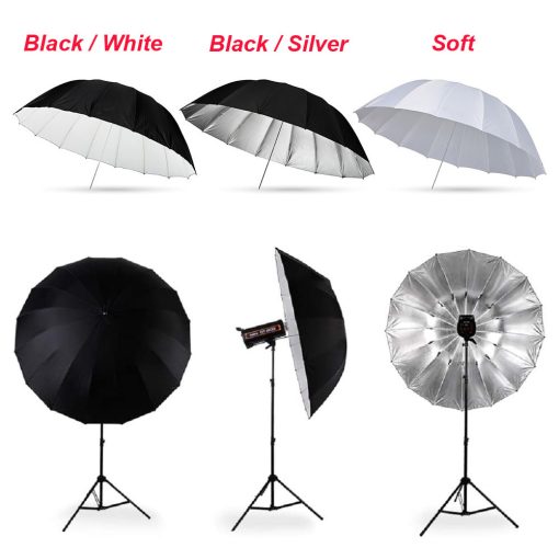 Mikrosat 180 cm ezüst 16 pálcás PARA reflexernyő (UB07)