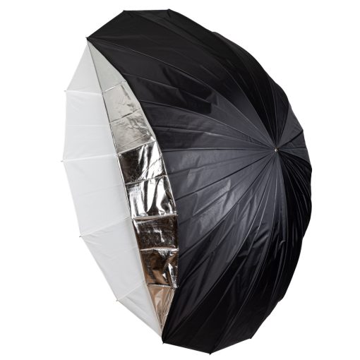 Mikrosat 180 cm 2in1 ernyő - áteresztő és fekete ezüst huzat (UB05)