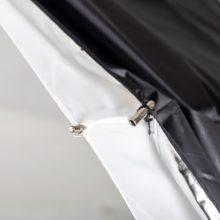 Mikrosat 180 cm 2in1 ernyő - áteresztő és fekete ezüst huzat (UB05)