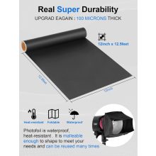 Mikrosat Matt Fekete Fólia - Matte Black Cinefoil 12" x 12.5' (30cm x 3.8m)