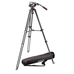   Manfrotto MVH502A fluid fej + MVT502AM alu állvány, ikerláb, középterp (MVK502AM-1)