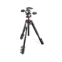   Manfrotto 190XPRO kit alu 4 szekciós állvány horiz. oszloppal + 3D fej (MK190XPRO4-3W)
