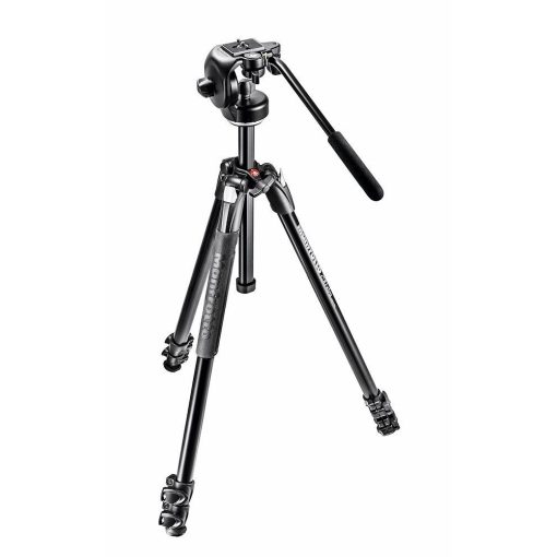 Manfrotto 190X kit alu 3 szekciós állvány + XPRO fluid fej (MK190X3-2W)