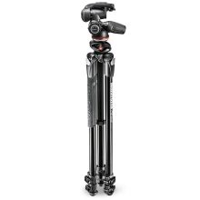 Manfrotto 290 Dual kit alu 3 szekciós állvány 90° oszloppal + 3D fej (MK290DUA3-3W)
