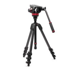   Manfrotto 502 fluid video fej lapos alappal + 055 video karbon állvány (MVK502055CXPROV)
