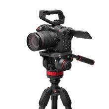 Manfrotto 502 fluid video fej lapos alappal + 055 video karbon állvány (MVK502055CXPROV)