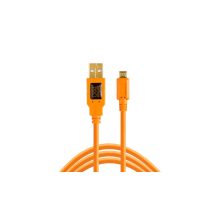 TETHER TOOLS TetherPro USB 2.0. > Micro-B 5pin 4.6m narancs - 220387 (CU5430)