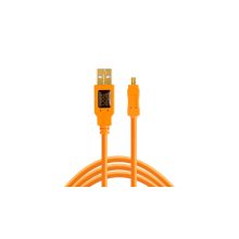 TETHER TOOLS TetherPro USB 2.0 > Mini-B 8pin 4.6m narancs - 257113 (CU8015)