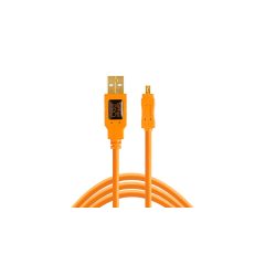   TETHER TOOLS TetherPro USB 2.0 > Mini-B 8pin 4.6m narancs - 257113 (CU8015)