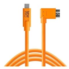   TETHER TOOLS TetherPro USB Type C 3.0 > Micro-B hajlított narancs - (CUC33R15-ORG)