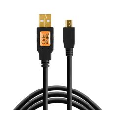   TETHER TOOLS TetherPro Kábel USB 2.0. > Mini-B 5pin 4.6m fekete - (CU5450)