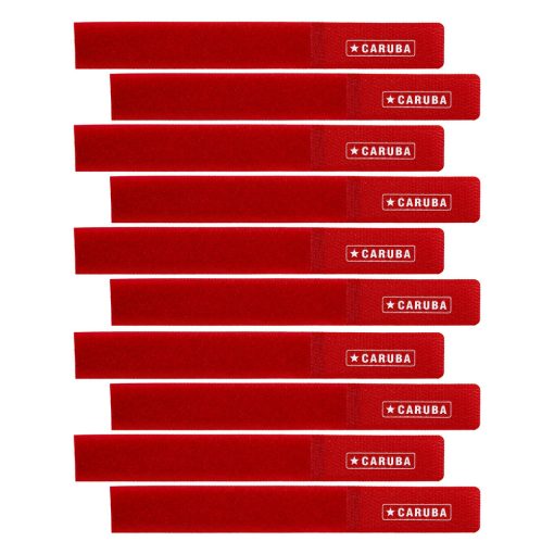 Caruba Gyorskötöző, tépőzáras - 10db - 15x2cm - piros