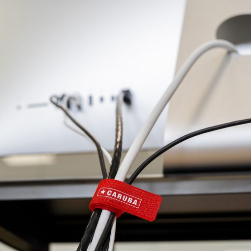 Caruba Gyorskötöző, tépőzáras - 10db - 15x2cm - piros