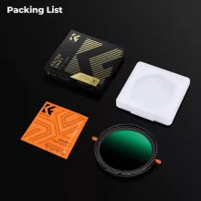 K&F Concept NANO-X, CPL+VARIO ND2-32 szűrő, w/o black cross, HD, vízlep, karcálló, törlőkendő, 77mm (KF-01-1087V2)