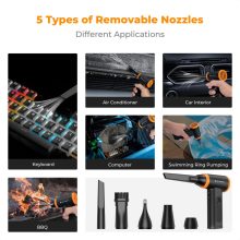 K&F Concept 12in1 beépített akkumulátoros porfújó, 150000RPM (KF-08-050)