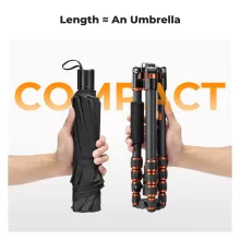 K&F Concept C225C0+BH-25 karbon állvány, 155cm magasság, 8kg teherbírás (KF-09-077V3)