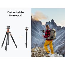 K&F Concept K234A7+BH28L állvány, 200cm magasság, 10kg teherbírás, telefonadapter (KF-09-087V7)