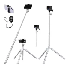 K&F Concept E224A3+BH-18 állvány, selfie bot, Gopro adapter, telefon adapter, bluetooth kioldó (KF-09-120V3)