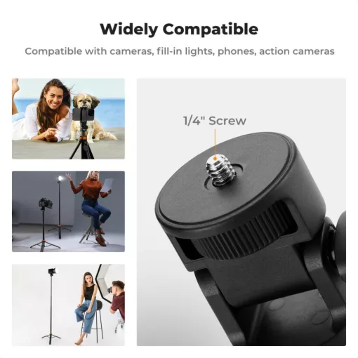 K&F Concept MS-24 állvány, 175cm, selfie bot, Gopro adapter, telefon adapter, bluetooth kioldó (KF-09-143)