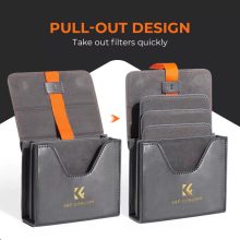 K&F Concept szűrőtartó kemény tok, 3db lapszűrő számára, max 100x100mm - KF-13-106