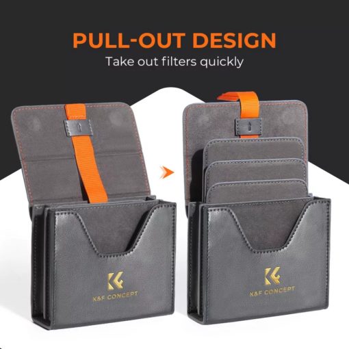 K&F Concept szűrőtartó kemény tok, 3db lapszűrő számára, max 100x100mm - KF-13-106