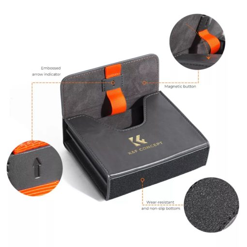 K&F Concept szűrőtartó kemény tok, 3db lapszűrő számára, max 100x100mm - KF-13-106