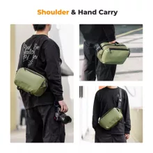 K&F Concept Alpha Sling 10L, fotós oldaltáska, zöld (KF-13-157V2)