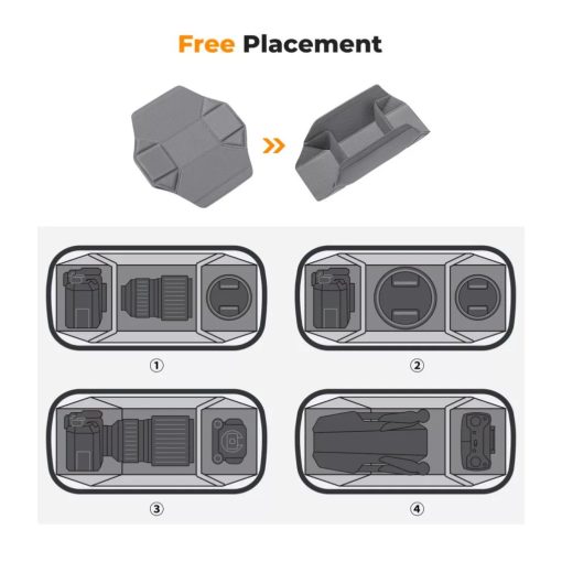 K&F Concept Alpha Sling 10L, fotós oldaltáska, bézs (KF-13-157V5)
