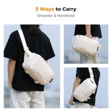 K&F Concept Alpha Sling 10L, fotós oldaltáska, bézs (KF-13-157V5)