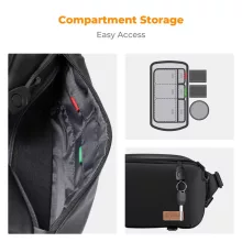 K&F Concept Alpha Sling 10L, fotós oldaltáska, fekete-barna (KF-13-157V8)