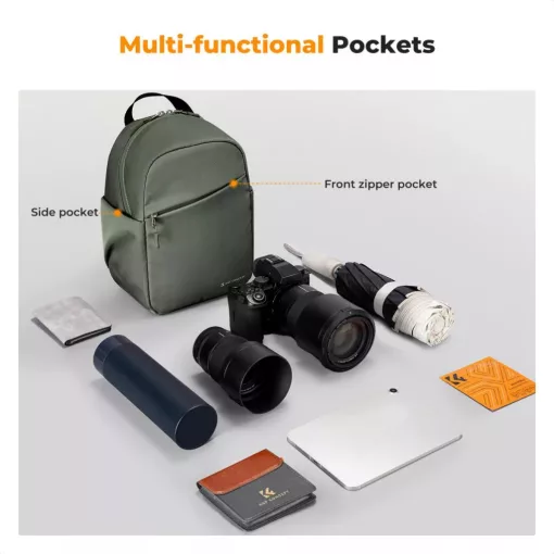 K&F Concept U08 egyvállas mini fotós hátizsák, 5L, zöld (KF-13-171V2)